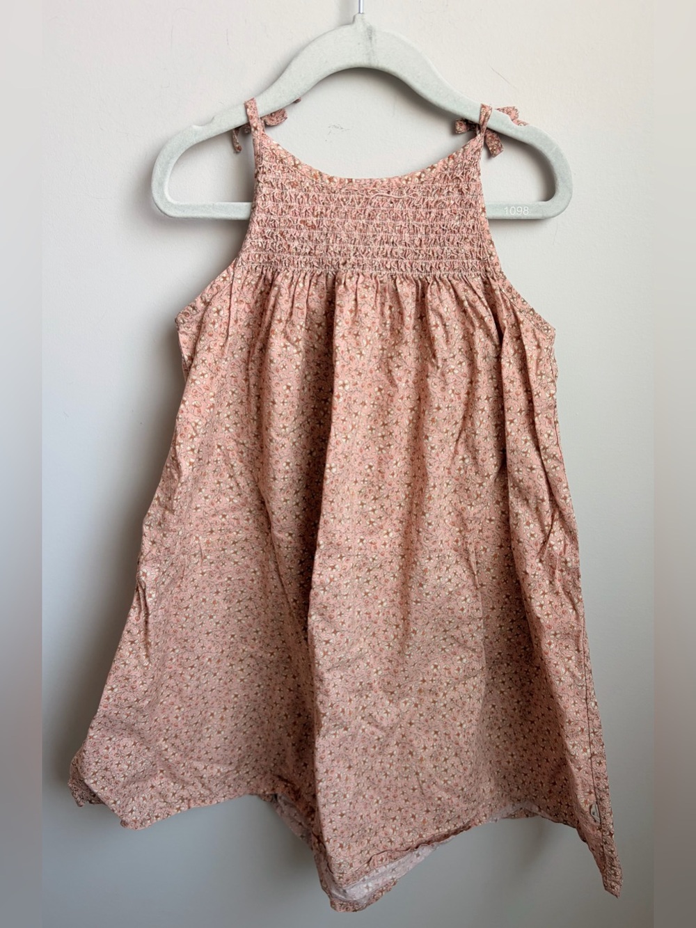 Wheat Girls' Pink Floral Smocked Sundress